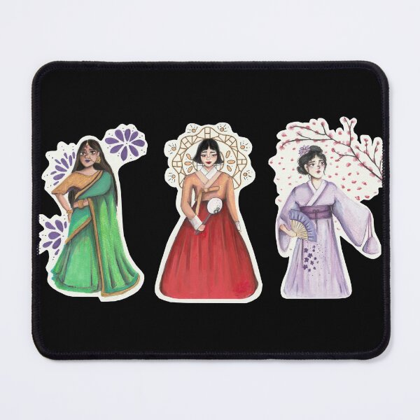 Item preview, Trio of women in traditional dress designed and sold by AngeArtiste.