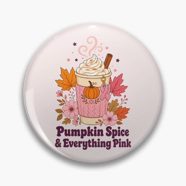 Item preview, Pumpkin Spice & Everything Pink - Breast Cancer Awareness Fall Coffee Latte designed and sold by MIRAJIL.