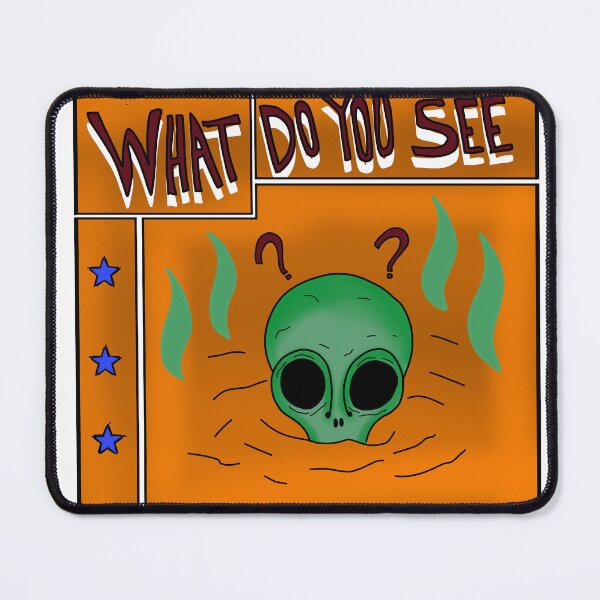 Item preview, What Do You See Green Alien Skull Comic designed and sold by pionartda.