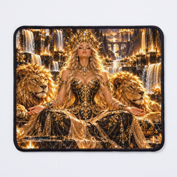 Item preview, Sovereign Lion Queen Under the Golden Moon  designed and sold by PurvaNimfaMagic.