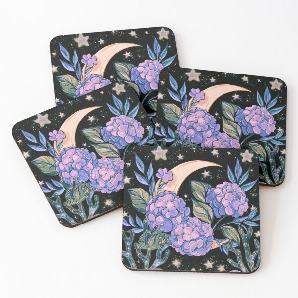 Item preview, Moon Stars Hydrangea and Seashells designed and sold by scicilysimonee.