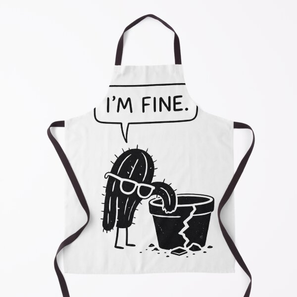Item preview, I'm Fine Cactus – Funny Mental Health Meme – Sarcastic Plant Lover Art Tee designed and sold by bobscraze.