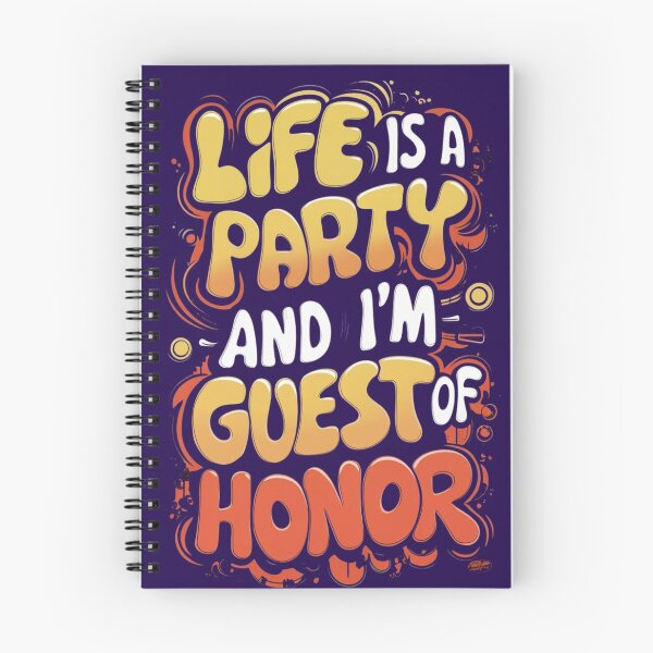Item preview, Life Is A Party And I'm Guest Of Honor - Retro Bubble Letter Party Quote designed and sold by the wellness script.