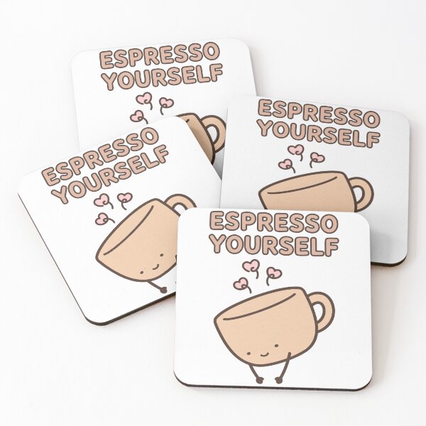 Item preview, Cute Chibi Espresso Cup Bowing Espresso Yourself Coffee Pun Sticker designed and sold by xiaoxiaochibi.