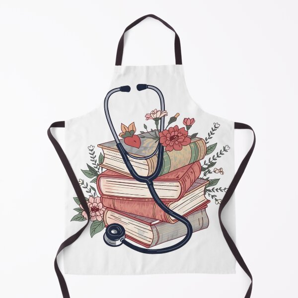 Item preview, Bibliophile Nurse Books Stethoscope Retro Reader Gift designed and sold by Midnight Manor Art.