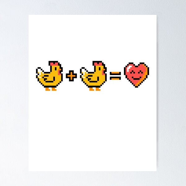 Item preview, 8-Bit Chicken Math: The Formula for Love designed and sold by artistastshirt.