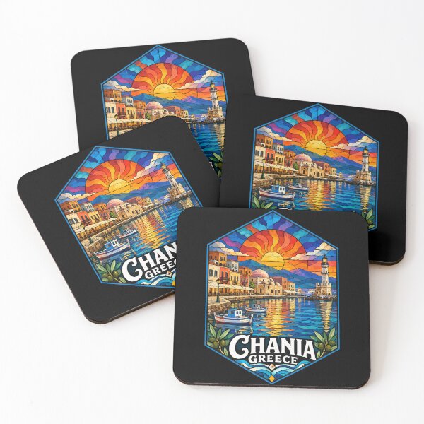 Item preview, Chania Crete Greece Stained Glass Travel designed and sold by TomFrontierArt.