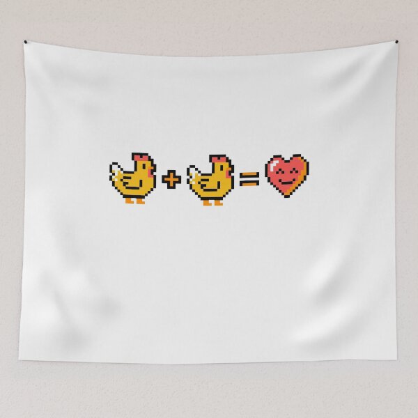 Item preview, 8-Bit Chicken Math: The Formula for Love designed and sold by artistastshirt.