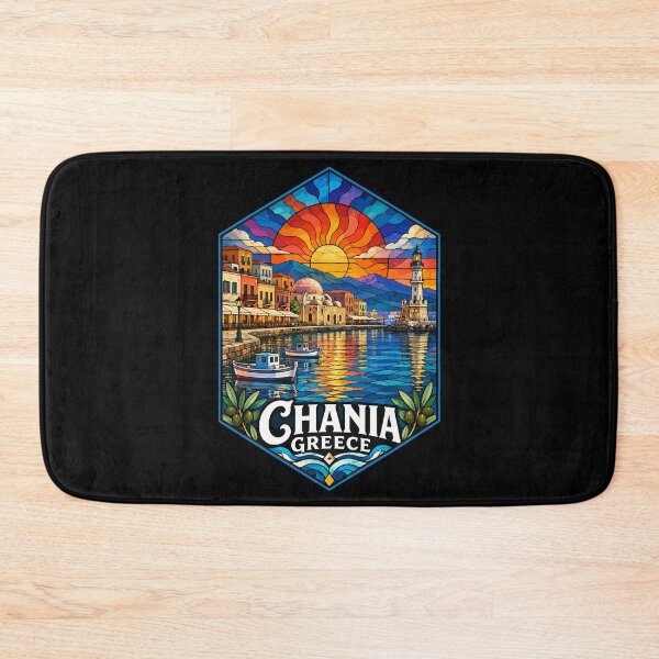 Item preview, Chania Crete Greece Stained Glass Travel designed and sold by TomFrontierArt.