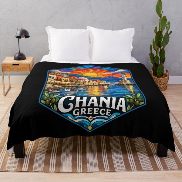 Item preview, Chania Crete Greece Stained Glass Travel designed and sold by TomFrontierArt.