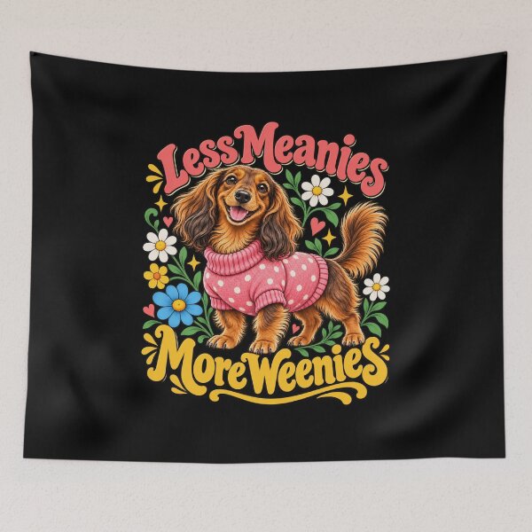 Item preview, Less Meanies More Weenies Funny Dachshund Wiener Dog Lover T-Shirt designed and sold by Trendably.