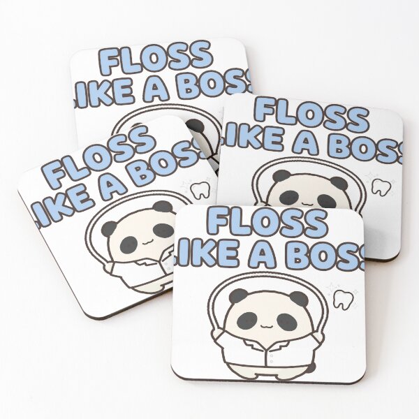 Item preview, Chewy Mandarin Panda Dentist Floss Like A Boss Dental Humor Sticker designed and sold by xiaoxiaochibi.