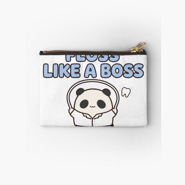Item preview, Chewy Mandarin Panda Dentist Floss Like A Boss Dental Humor Sticker designed and sold by xiaoxiaochibi.