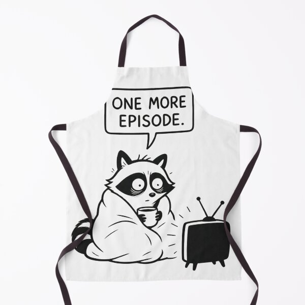 Item preview, One More Episode – Funny Raccoon Binge Watching – Relatable TV Junkie Art Tee designed and sold by bobscraze.