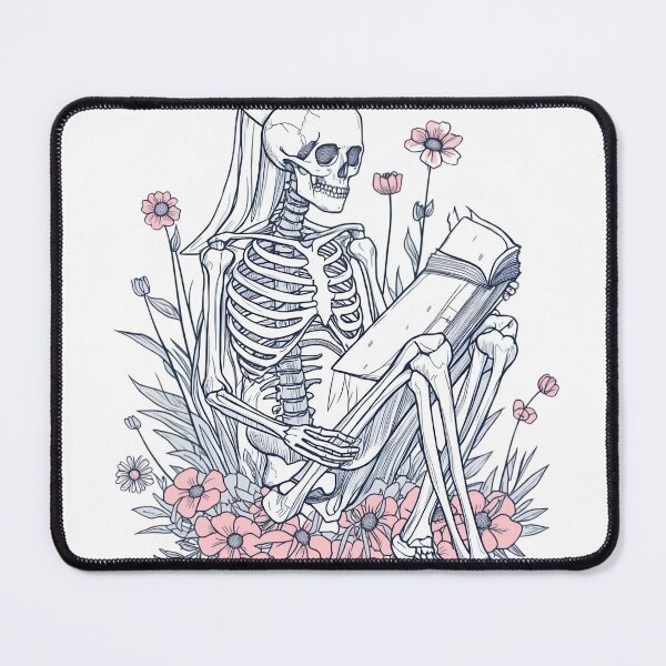Item preview, Skeleton Reader Nurse Anatomical Bookworm Gift designed and sold by Midnight Manor Art.