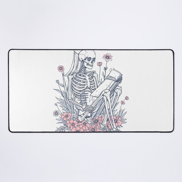 Item preview, Skeleton Reader Nurse Anatomical Bookworm Gift designed and sold by Midnight Manor Art.