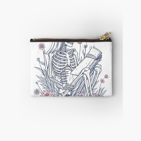Item preview, Skeleton Reader Nurse Anatomical Bookworm Gift designed and sold by Midnight Manor Art.