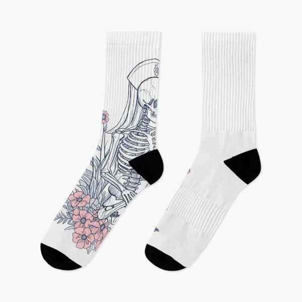 Item preview, Skeleton Reader Nurse Anatomical Bookworm Gift designed and sold by Midnight Manor Art.
