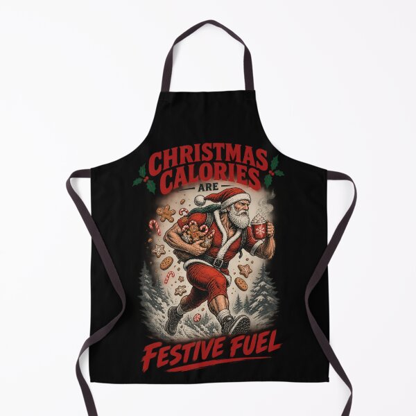 Item preview, Christmas Calories Are Festive Fuel Gym Santa designed and sold by CrazySzoopWorld.