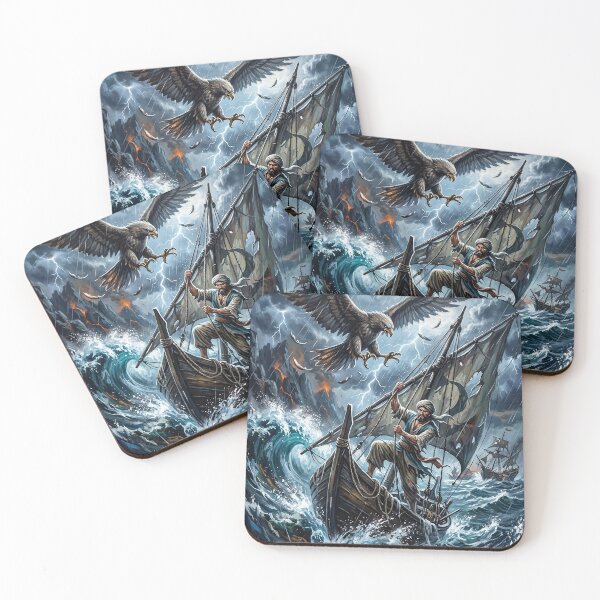 Item preview, Sinbad the Sailor Battling a Storm at Sea designed and sold by Lucid Dream Pixel.