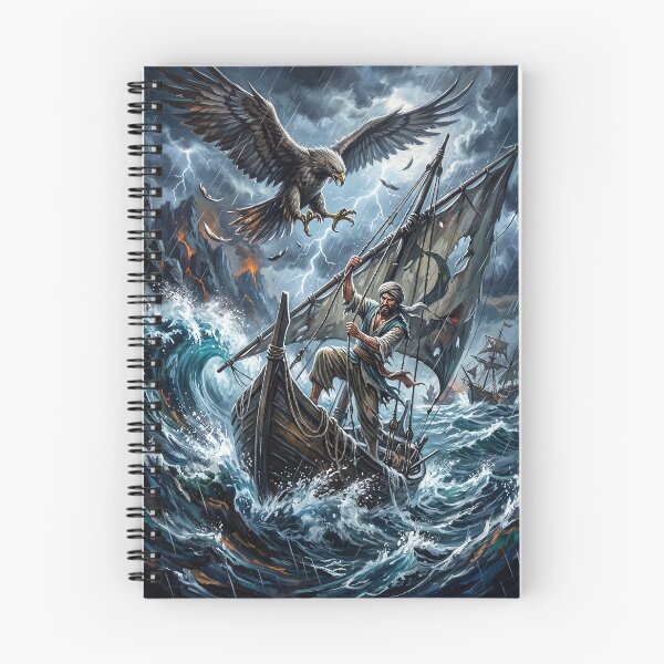 Item preview, Sinbad the Sailor Battling a Storm at Sea designed and sold by Lucid Dream Pixel.
