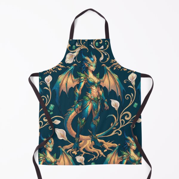 Item preview, Emerald Dragon Empress Seamless Pattern Artwork designed and sold by Ammeluk.