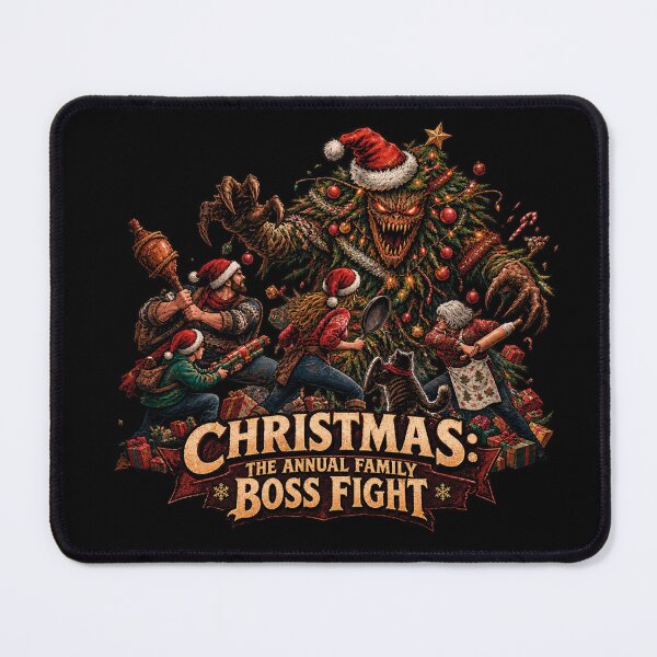 Item preview, Christmas The Annual Family Boss Fight Gamer  designed and sold by CrazySzoopWorld.