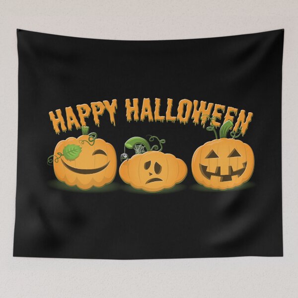 Item preview, Three Halloween pumpkins – funny spooky faces designed and sold by Nicole Bleck.