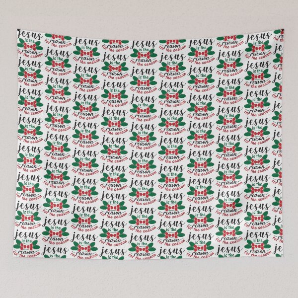 Item preview, Jesus Is the Reason for the Season Christmas Quote designed and sold by FuzionRaptor.