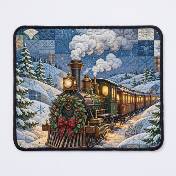 Item preview, Vintage Steam Train Christmas Throw Blanket designed and sold by Bluntees .