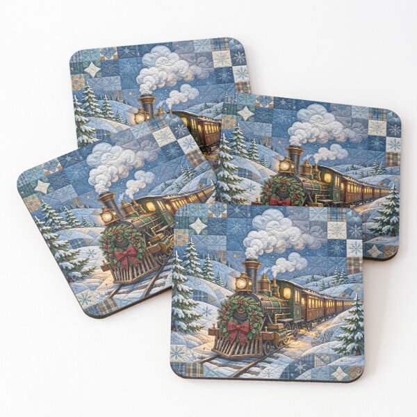 Item preview, Vintage Steam Train Christmas Throw Blanket designed and sold by Bluntees .