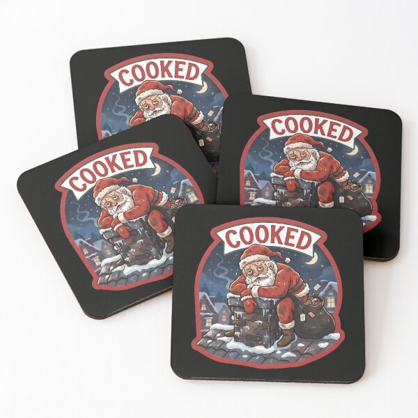 Item preview, "I'm Completely Cooked" Funny Exhausted Santa on Roof Christmas Humor designed and sold by FrozenFits.
