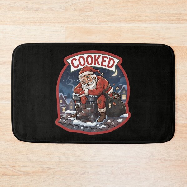 Item preview, "I'm Completely Cooked" Funny Exhausted Santa on Roof Christmas Humor designed and sold by FrozenFits.
