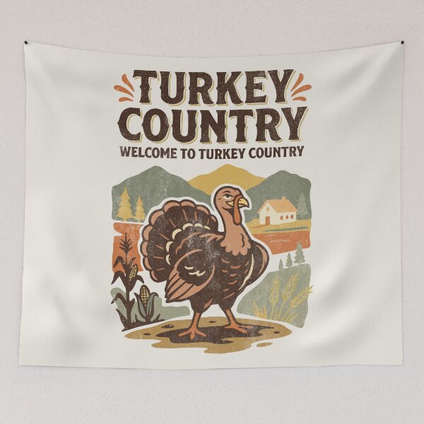 Item preview, Vintage Turkey Country Thanksgiving American Travel Poster designed and sold by CamaleonDesigns.