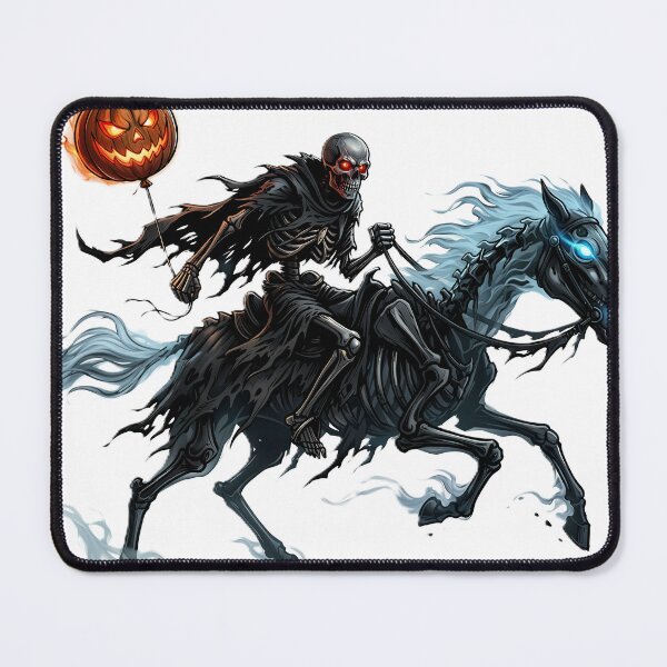 Item preview, Headless Horseman Skeleton Rider Glowing Pumpkin Halloween Art designed and sold by GeorgyCrafts.