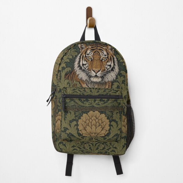 Item preview, Tiger big cat Fresco beautiful pattern ornate art after William Morris vintage design beautiful tropical animal series designed and sold by Vintage Designs +.