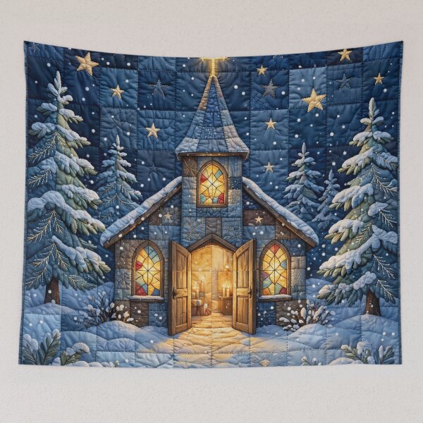 Item preview, Country Church Christmas Throw Blanket designed and sold by Bluntees .