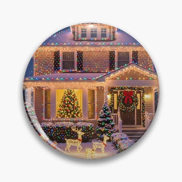 Item preview, Nostalgic Christmas House at Night designed and sold by Sybille-Yates.