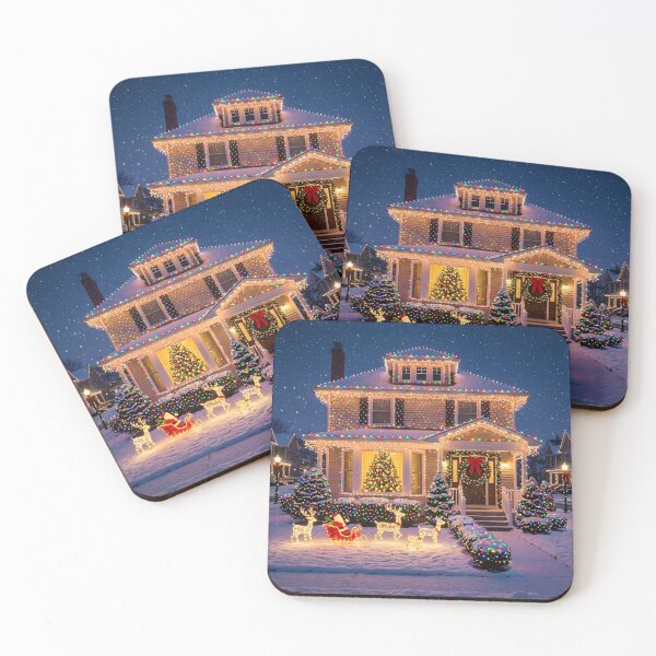 Item preview, Nostalgic Christmas House at Night designed and sold by Sybille-Yates.