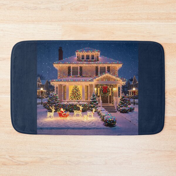 Item preview, Nostalgic Christmas House at Night designed and sold by Sybille-Yates.