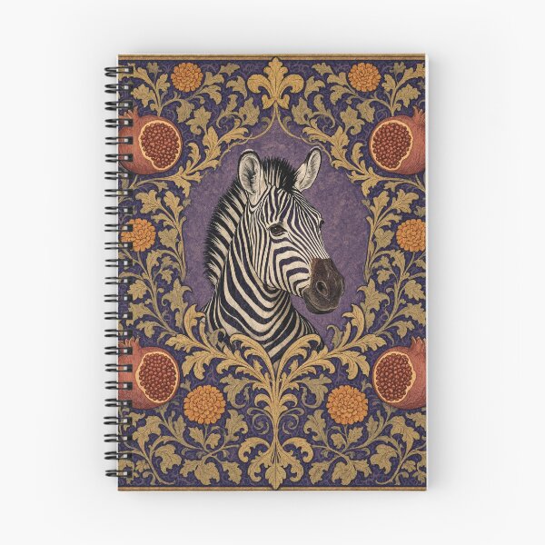 Item preview, African Zebra Fresco beautiful pattern ornate art after William Morris vintage design beautiful tropical animal series designed and sold by Vintage Designs +.