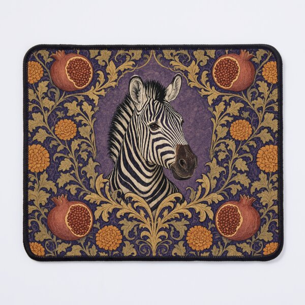 Item preview, African Zebra Fresco beautiful pattern ornate art after William Morris vintage design beautiful tropical animal series designed and sold by Vintage Designs +.