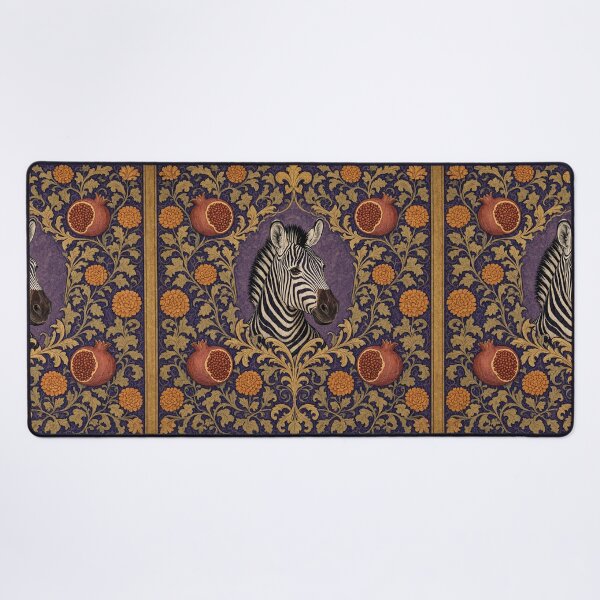 Item preview, African Zebra Fresco beautiful pattern ornate art after William Morris vintage design beautiful tropical animal series designed and sold by Vintage Designs +.
