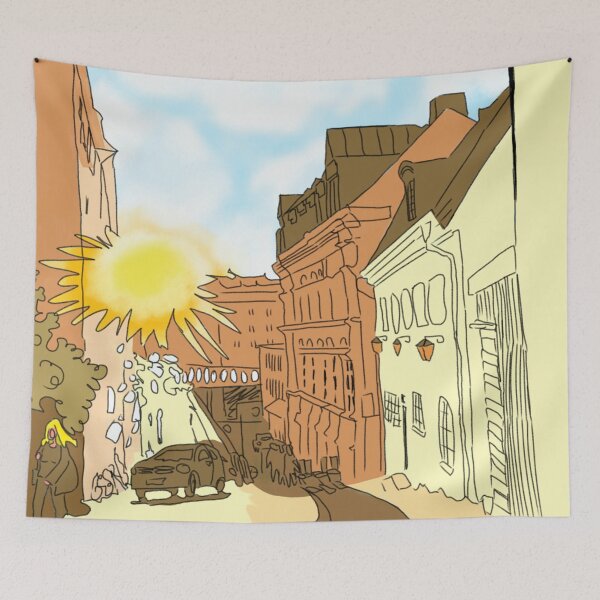 Item preview, Sunset City Path - Nanja's Dreams designed and sold by Birbfactory.
