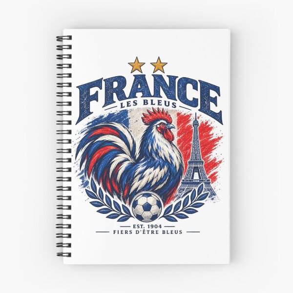 Aperçu de l'œuvre France Football Les Bleus Coq Vintage créée et vendue par WildTrace.