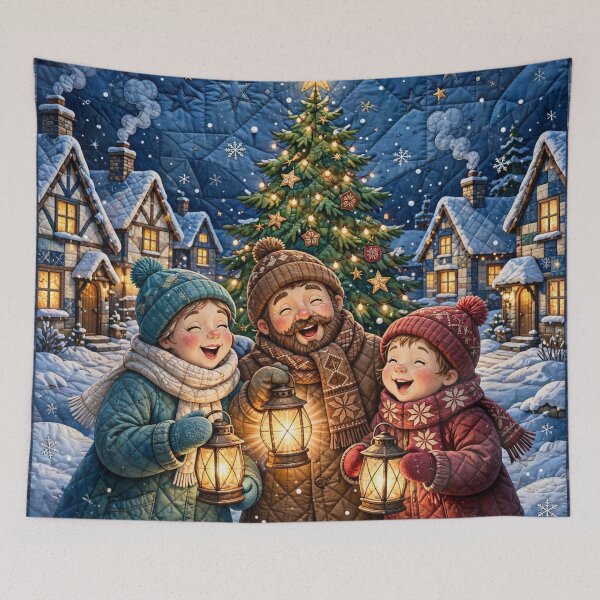 Item preview, Christmas Carolers Throw Blanket designed and sold by Bluntees .
