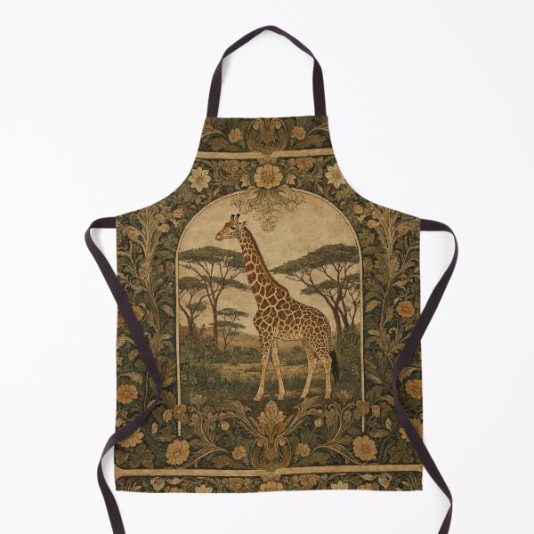 Item preview, African Giraffe Fresco beautiful pattern ornate art after William Morris vintage design beautiful tropical animal series designed and sold by Vintage Designs +.