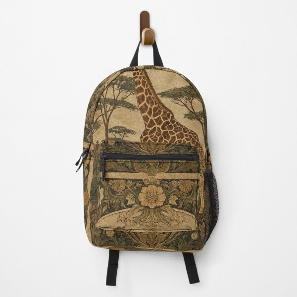 Item preview, African Giraffe Fresco beautiful pattern ornate art after William Morris vintage design beautiful tropical animal series designed and sold by Vintage Designs +.