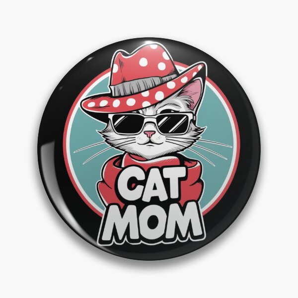 Item preview, Cool Cat Mom - Cute Cat With Red Polka Dot Hat And Sunglasses designed and sold by the wellness script.