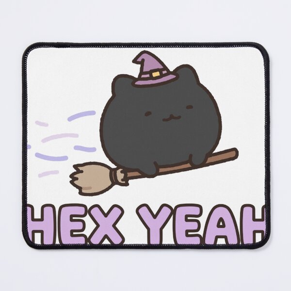 Item preview, Cute Black Cat Witch Broom Hex Yeah Halloween Sticker designed and sold by xiaoxiaochibi.